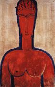 Amedeo Modigliani Large red Bust oil painting reproduction